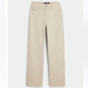 Hollister Ultra High-Rise Cream Dad Jeans